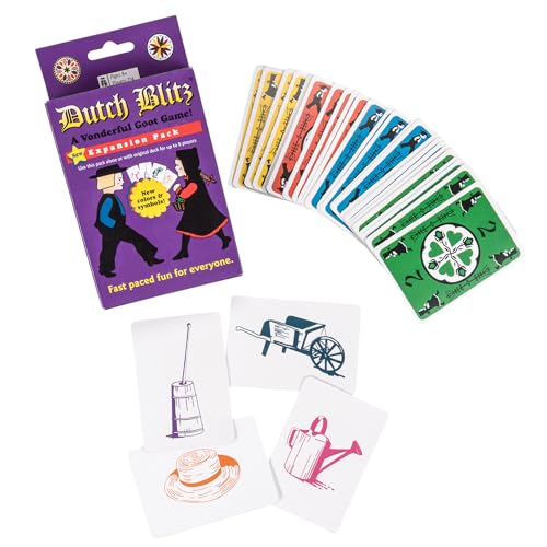 Dutch Blitz Purple Expansion Pack – 4 New Colors, Standalone or Combined Play for 2-8 Players, Fast-Paced Card Game for Ages 8+