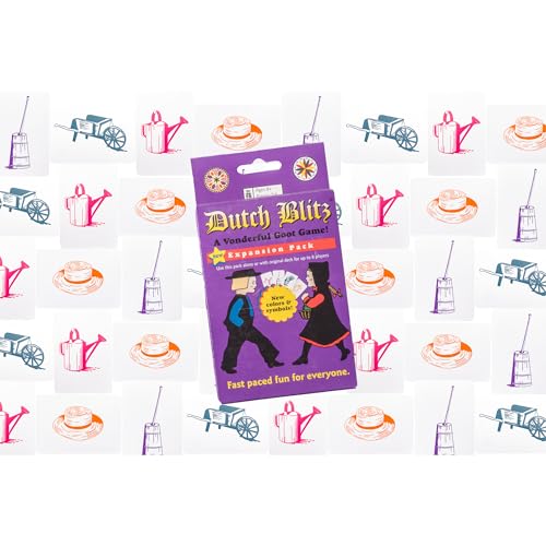 Dutch Blitz Purple Expansion Pack – 4 New Colors, Standalone or Combined Play for 2-8 Players, Fast-Paced Card Game for Ages 8+