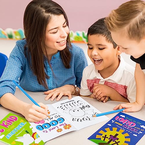 Dvbonike 24-Pack Bible Coloring Books for Kids – Religious Theme, 6 Cover Designs, Double-Sided Pages