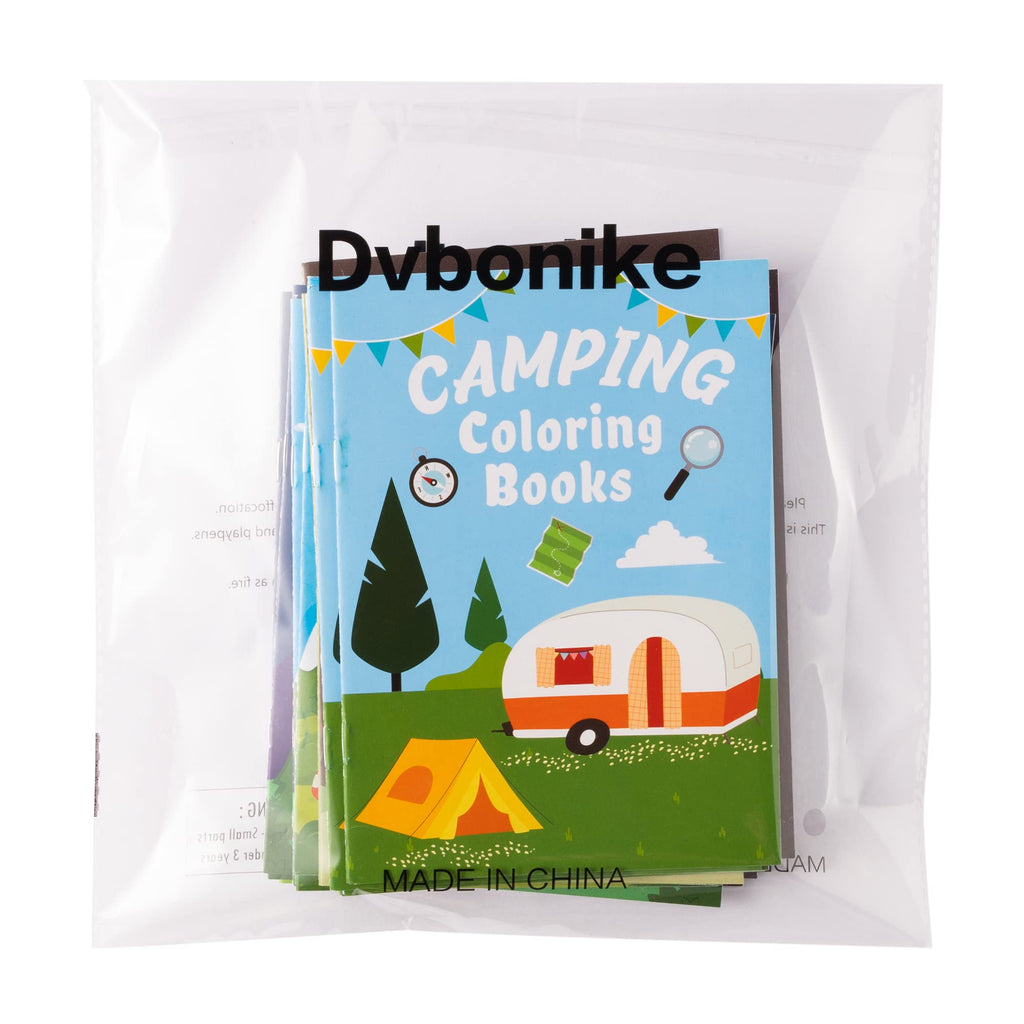 Dvbonike 24-Pack Camping Coloring Books for Kids – A5 Adventure Theme Party Favors