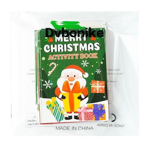 Dvbonike 24-Pack Christmas Activity Books for Kids – Mini Coloring & Games Bulk Set