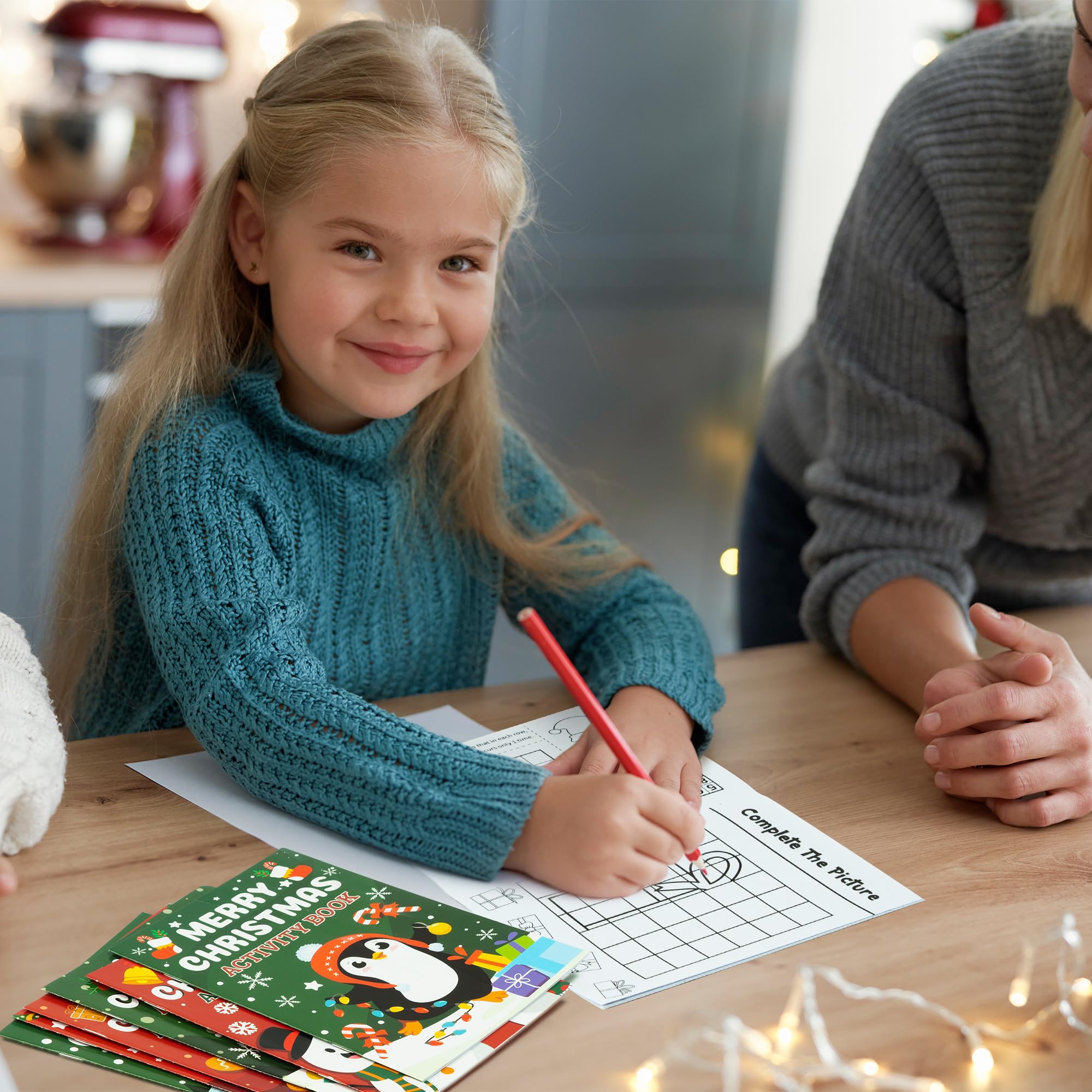 Dvbonike 24-Pack Christmas Activity Books for Kids – Mini Coloring & Games Bulk Set
