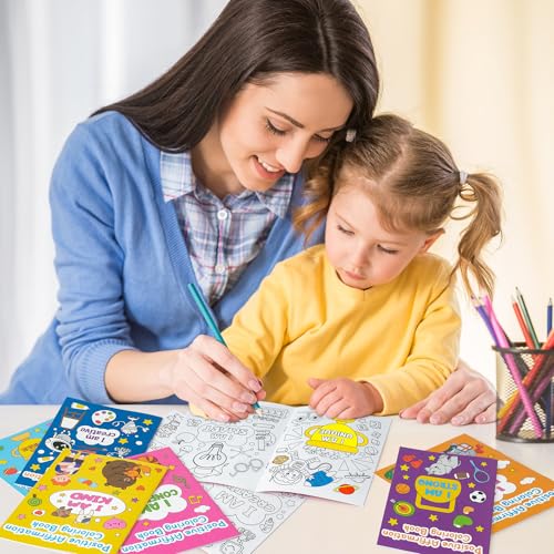 Dvbonike 24-Pack Positive Affirmation Coloring Books for Kids – 6 Cover Designs, Confidence-Building DIY Activity for Classrooms and Gifts