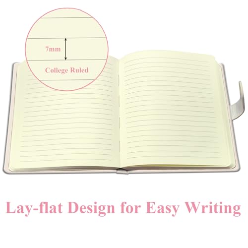 DWIYITTN Feather Journal for Girls – A5 Hardcover Lined Notebook with Pen, Magnetic Closure, 192 Pages
