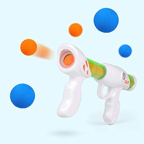 DX DA XIN 40-Pack Foam Balls for Air Popper Gun – Soft Refill Ammo (Blue & Orange)