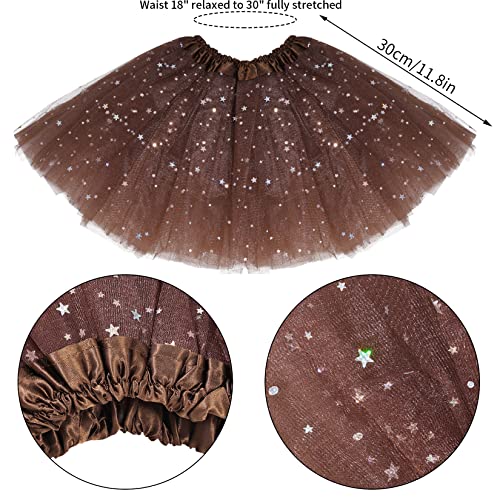 Dxhycc Cat Costume for Girls - Leopard Print Ears Headband, Tutu Skirt, Bow Tie, Tail & Face Stickers for Halloween Party