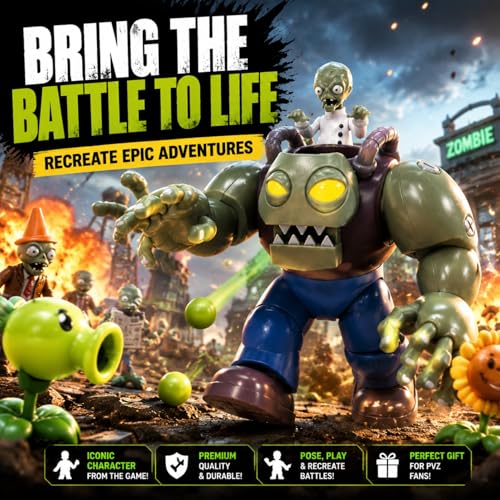 Dyharnsty Gargantuar Action Figure – Plants vs Zombies PVC Toy, 1 Pack, Great Gift for Kids
