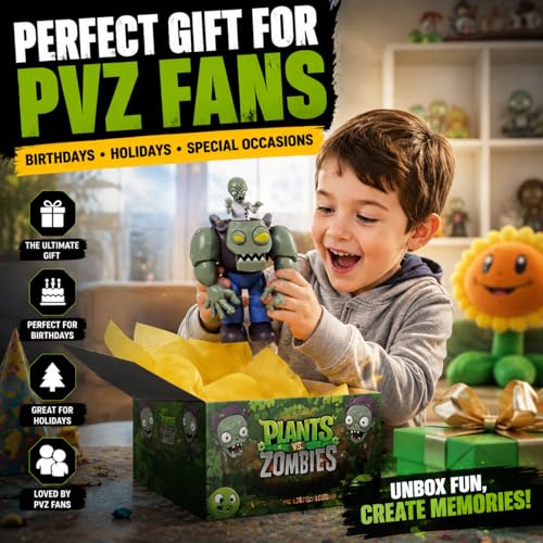 Dyharnsty Gargantuar Action Figure – Plants vs Zombies PVC Toy, 1 Pack, Great Gift for Kids