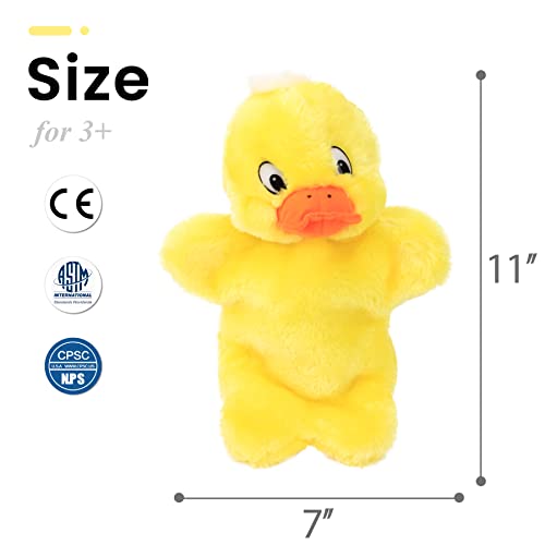 Easfan Duck Hand Puppet - Soft Plush Interactive Toy for Kids, 11 Inches, Yellow