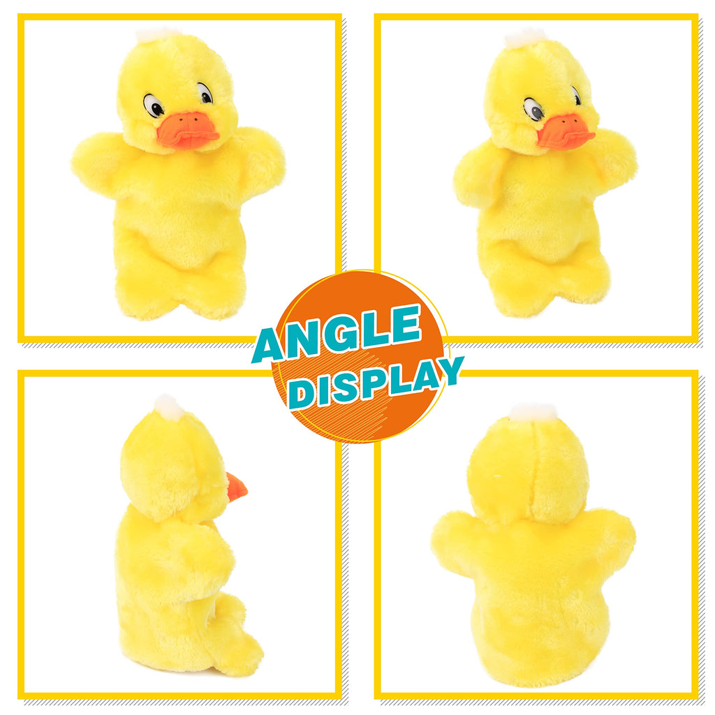 Easfan Duck Hand Puppet - Soft Plush Interactive Toy for Kids, 11 Inches, Yellow
