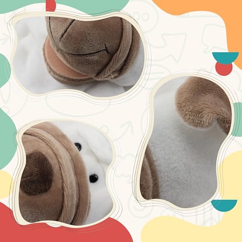 Easfan Puppy Hand Puppet - 12.5" Soft Plush with Movable Mouth, Machine Washable Interactive Storytelling Toy for Toddlers Kids