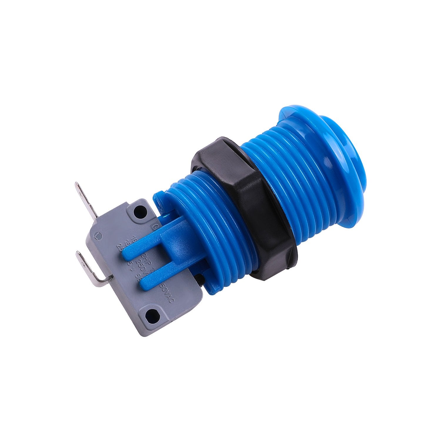 Easyget 6-Pack 30mm Arcade Push Buttons (Blue) - HAPP Style with Microswitches for MAME/JAMMA/Raspberry Pi