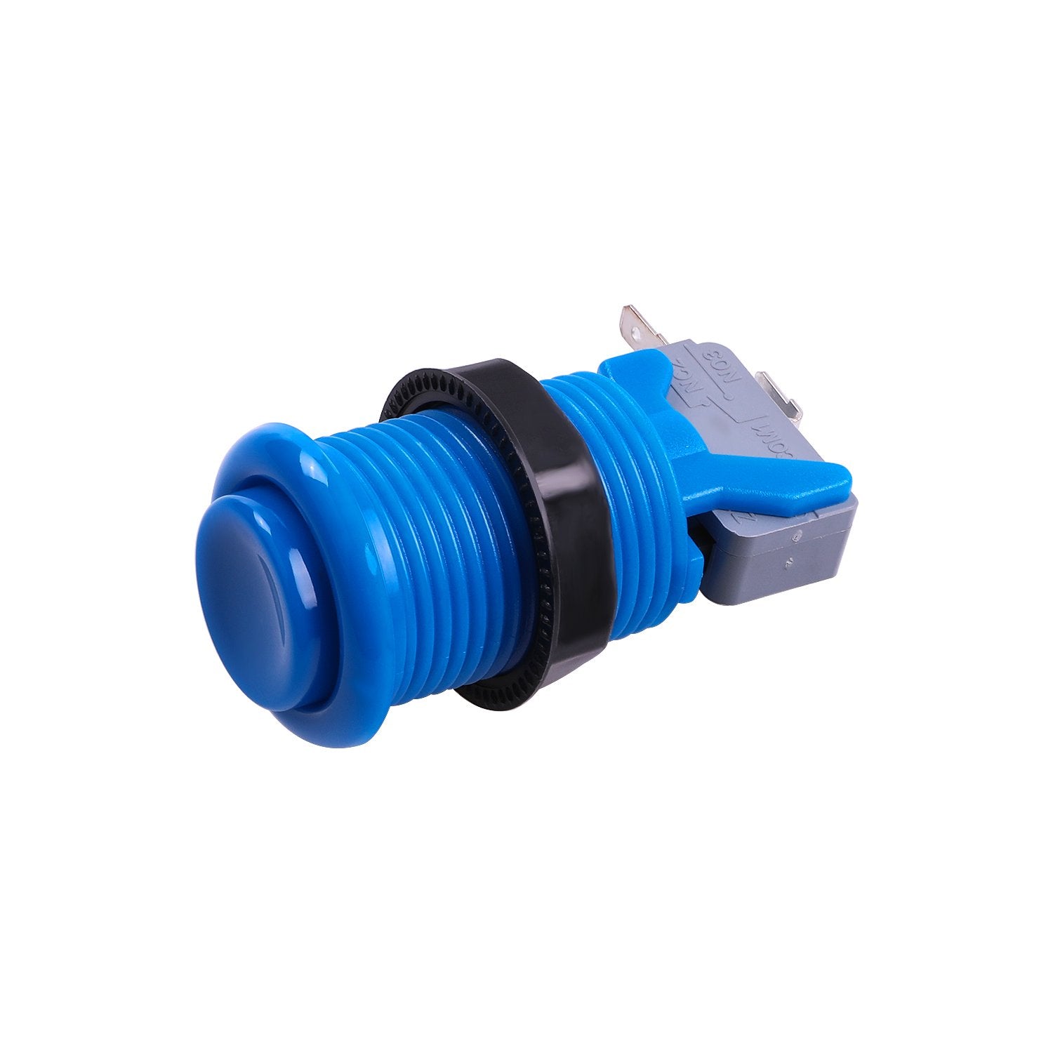 Easyget 6-Pack 30mm Arcade Push Buttons (Blue) - HAPP Style with Microswitches for MAME/JAMMA/Raspberry Pi
