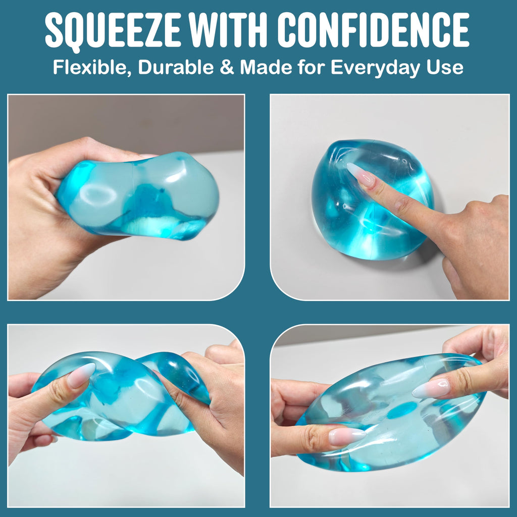 eBuzz Trend Mega Squeeze Stress Cube – 35% Larger, No Leak, ASTM Certified Fidget Toy