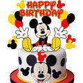 EBWHOLE 15-Pack Cute Mouse Cake Toppers for Birthday Party Decorations - Non-Edible Cardboard Cupcake Toppers