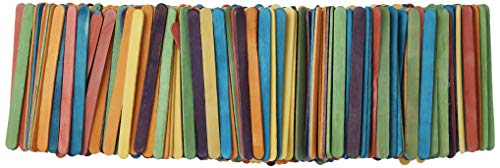 Eco Craft Stix 500ct Colored Wooden Craft Sticks - 4.5" Multi-Colored Birchwood for DIY Projects