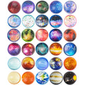 Ecoofor 30 Pack Galaxy Bouncy Balls – 32mm Space Themed Rubber Balls for Kids Party Favors, Goodie Bag Fillers & Carnival Prizes