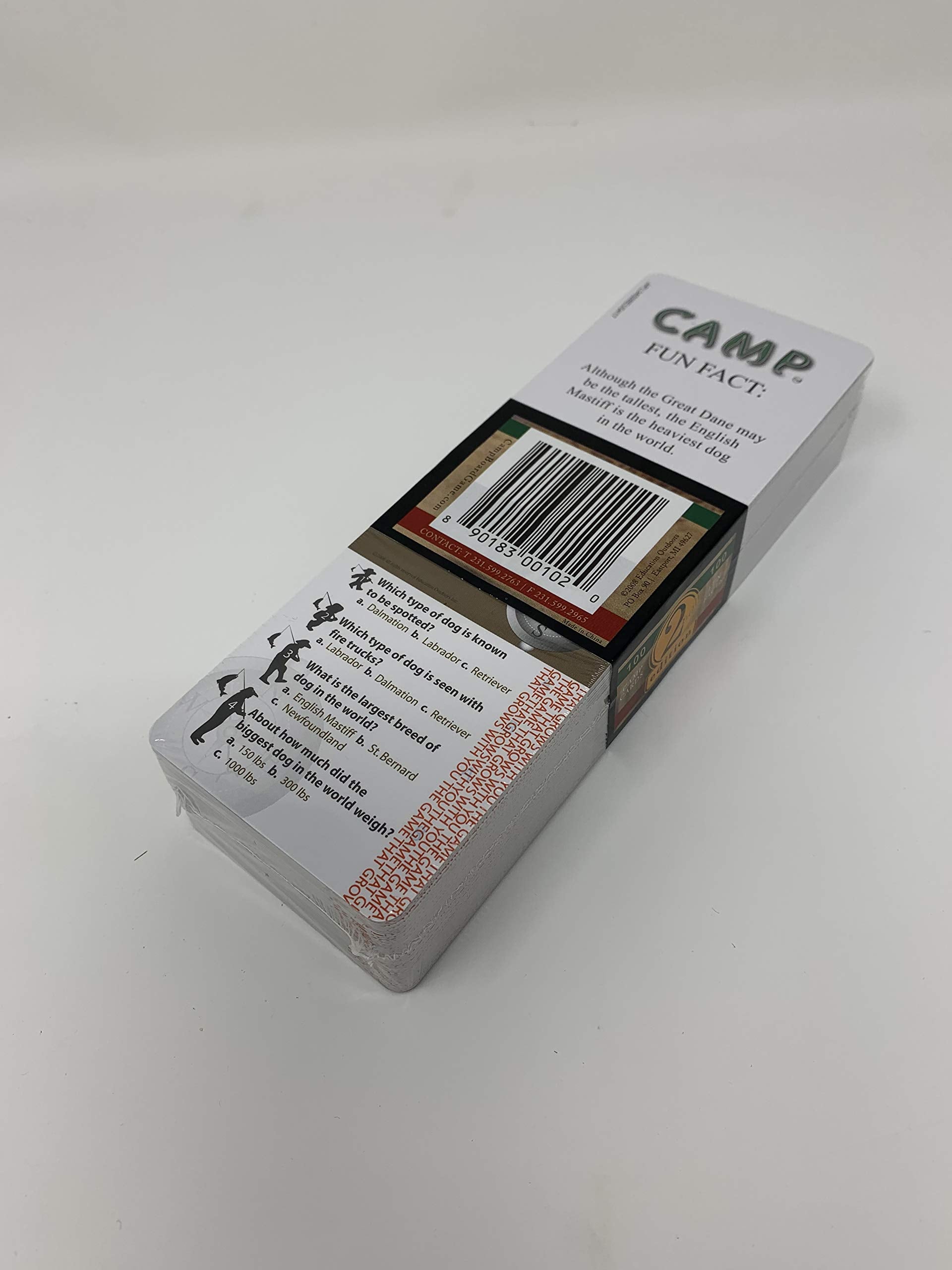 Education Outdoors Camp Game Cards Booster Pack – 100 New Challenges for Camping Family Fun