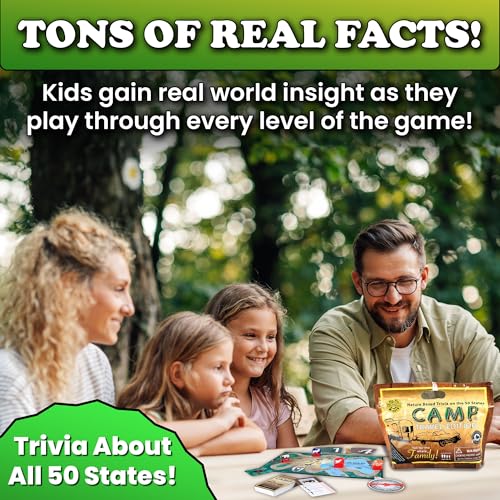 Education Outdoors Camp Travel Edition – 50 States & Outdoor Trivia for Kids