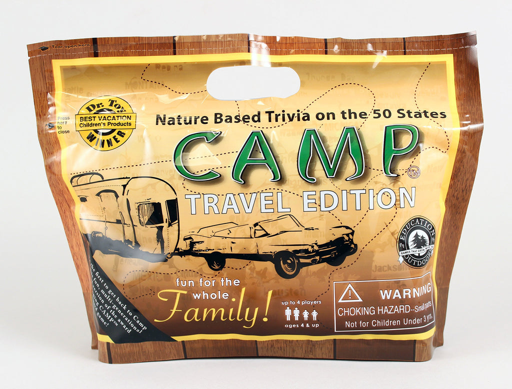 Education Outdoors Camp Travel Edition – 50 States & Outdoor Trivia for Kids