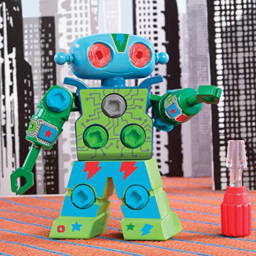 Educational Insights Design & Drill Robot: STEM Building Toy with Working Screwdriver for Ages 3+