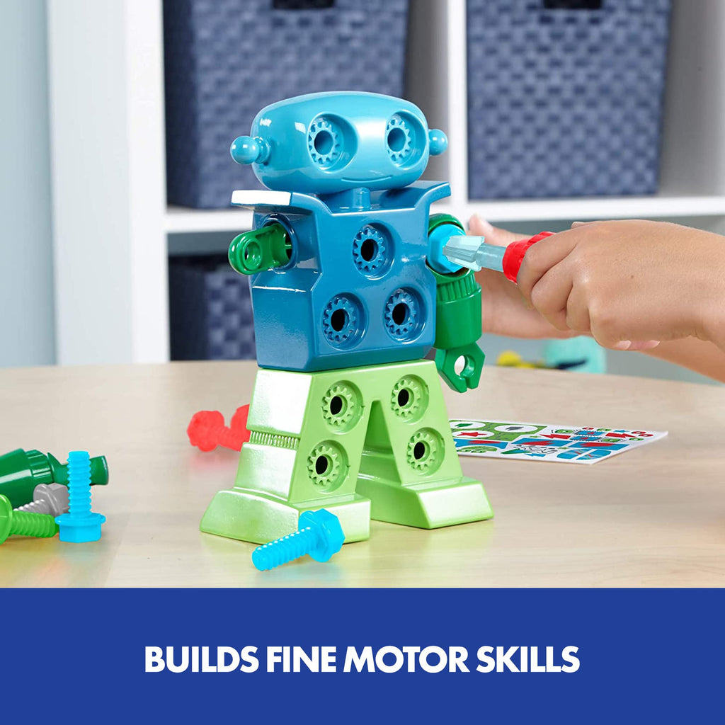 Educational Insights Design & Drill Robot: STEM Building Toy with Working Screwdriver for Ages 3+