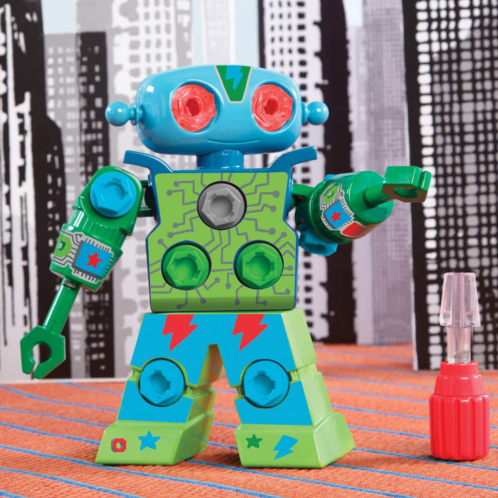 Educational Insights Design & Drill Robot: STEM Building Toy with Working Screwdriver for Ages 3+