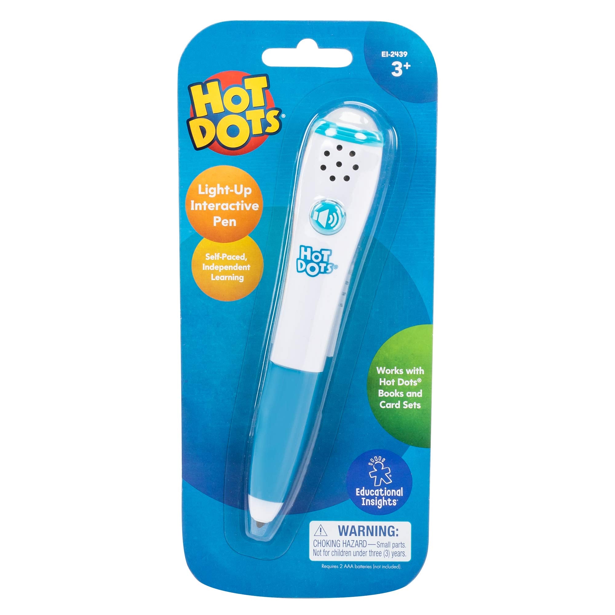Educational Insights Hot Dots Light-Up Interactive Pen – Single Pen with Instant Feedback