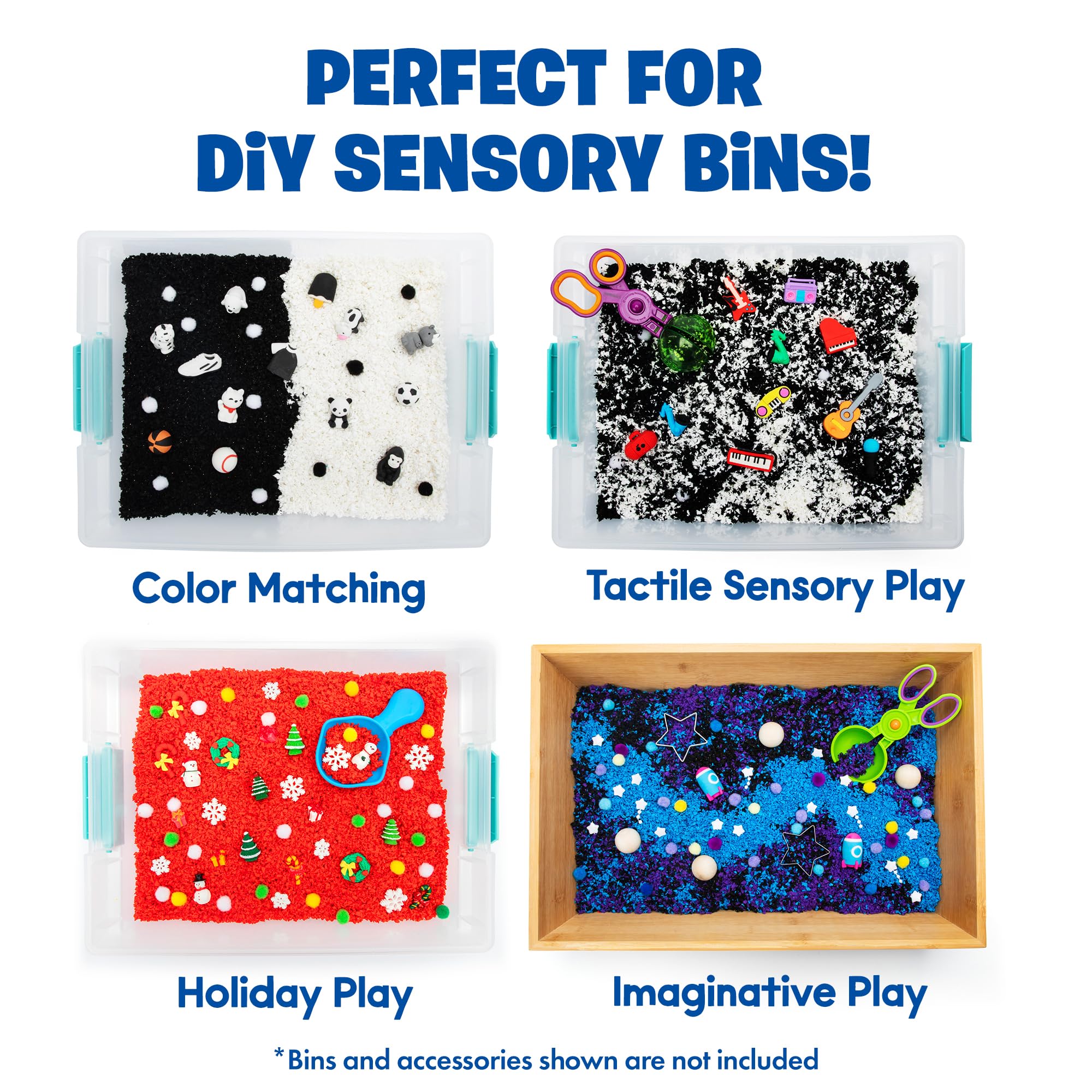 Educational Insights Pluffle Twist Black & White – Reusable Sensory Bin Filler for Toddlers 3+