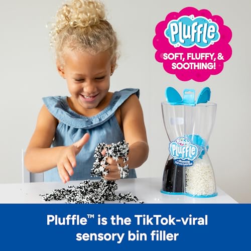 Educational Insights Pluffle Twist Black & White – Reusable Sensory Bin Filler for Toddlers 3+