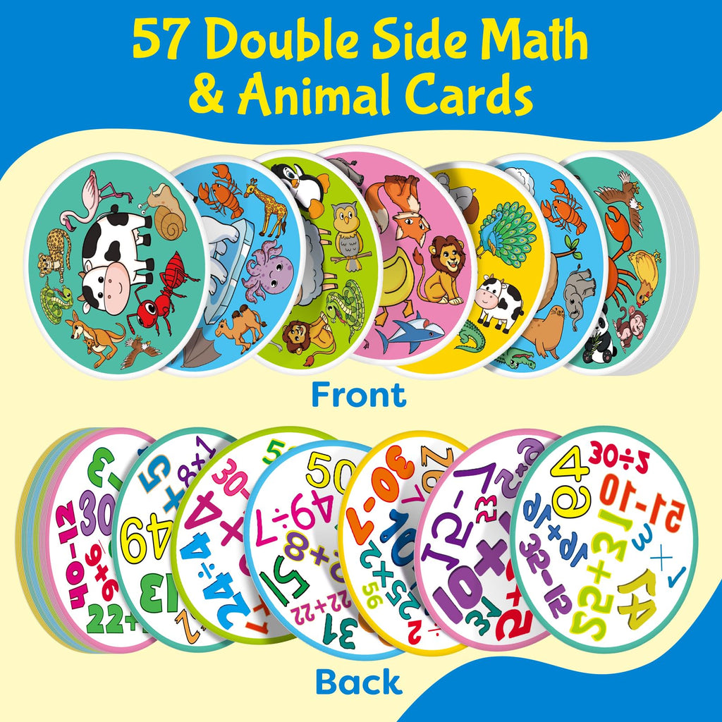 Edulok 57-Card Match Game – Double-Sided Memory & Math Learning for 2-8 Players
