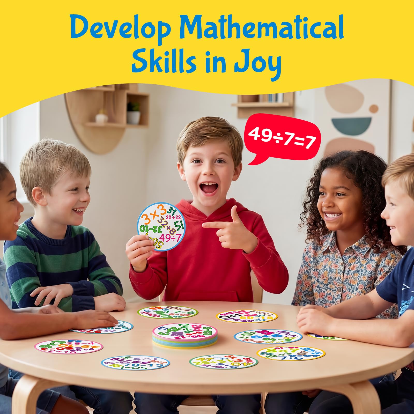 Edulok 57-Card Match Game – Double-Sided Memory & Math Learning for 2-8 Players