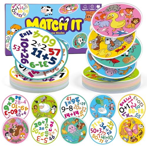 Edulok 57-Card Match Game – Double-Sided Memory & Math Learning for 2-8 Players