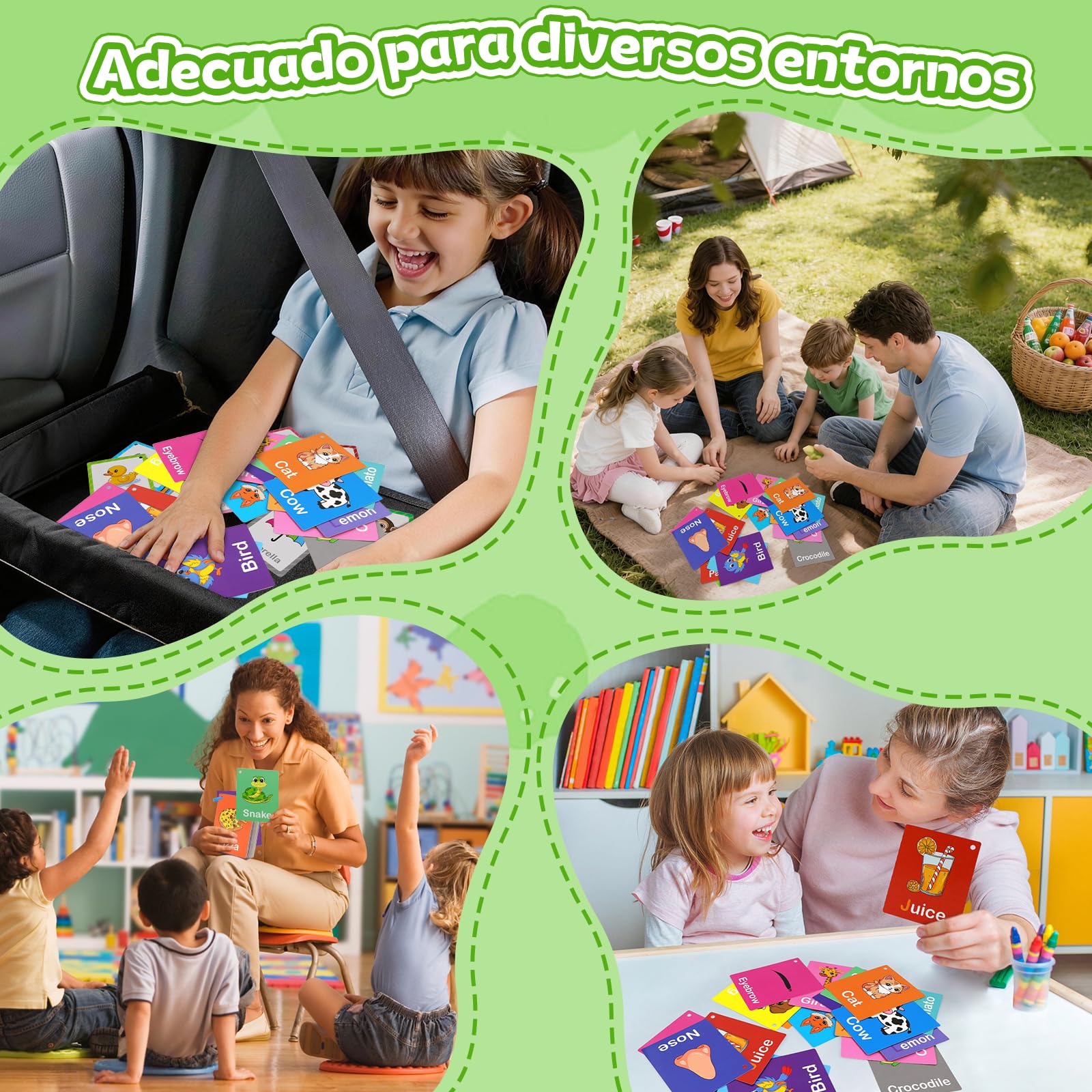 Edumix 60-Piece Toddler Flash Cards Set – Double-Sided Learning Cards for Alphabet, Numbers, Colors, Shapes, Sight Words | Preschool Kindergarten Activities