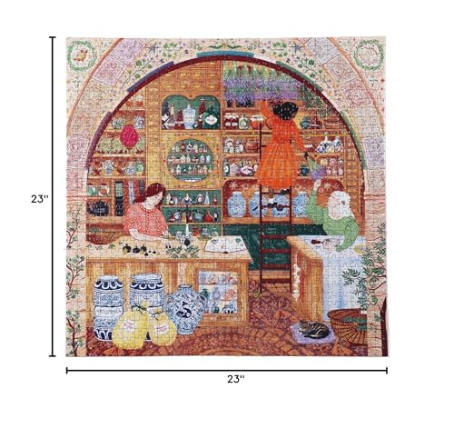 eeBoo Ancient Apothecary 1000 Piece Puzzle – Square 23x23, Eco-Friendly Adult Jigsaw with Original Art