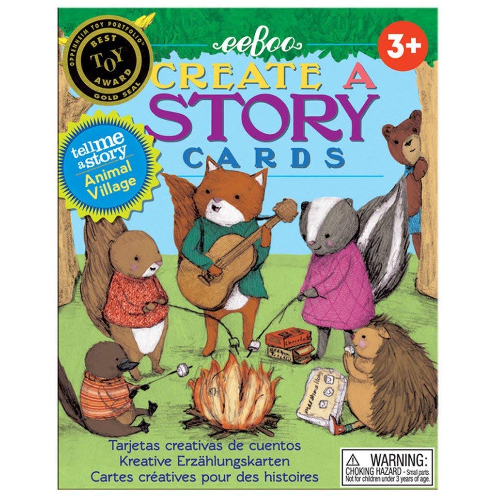 eeBoo Animal Village Create a Story Cards – 36 Pre-Literacy Storytelling Cards for Ages 3+