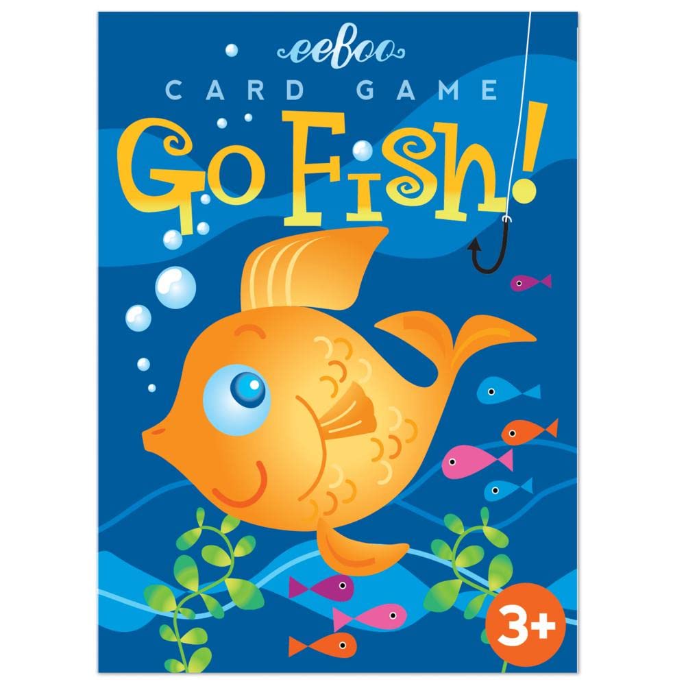 eeBoo Color Go Fish Card Game – Learn Colors with Fish-Shaped Cards for Ages 3+