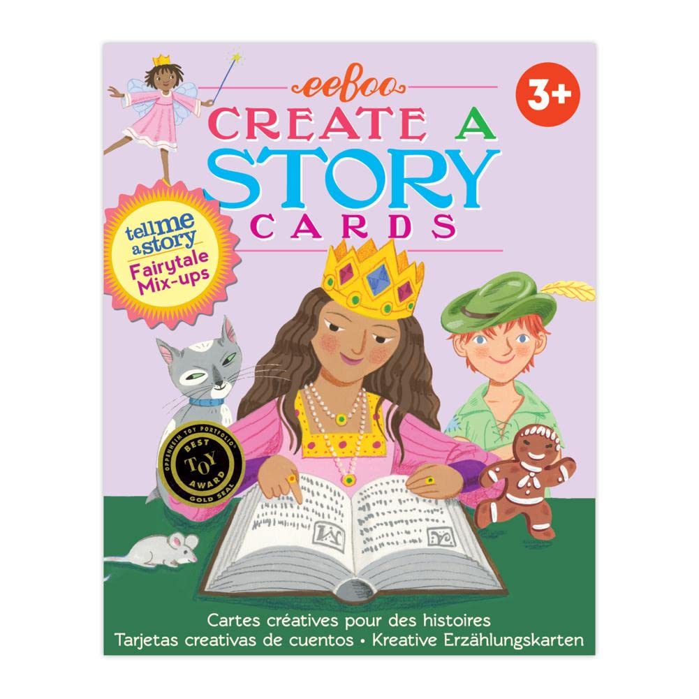 eeBoo Fairytale Mix Ups Create a Story Pre-Literacy Cards – 36 Story-Building Cards for Ages 3+