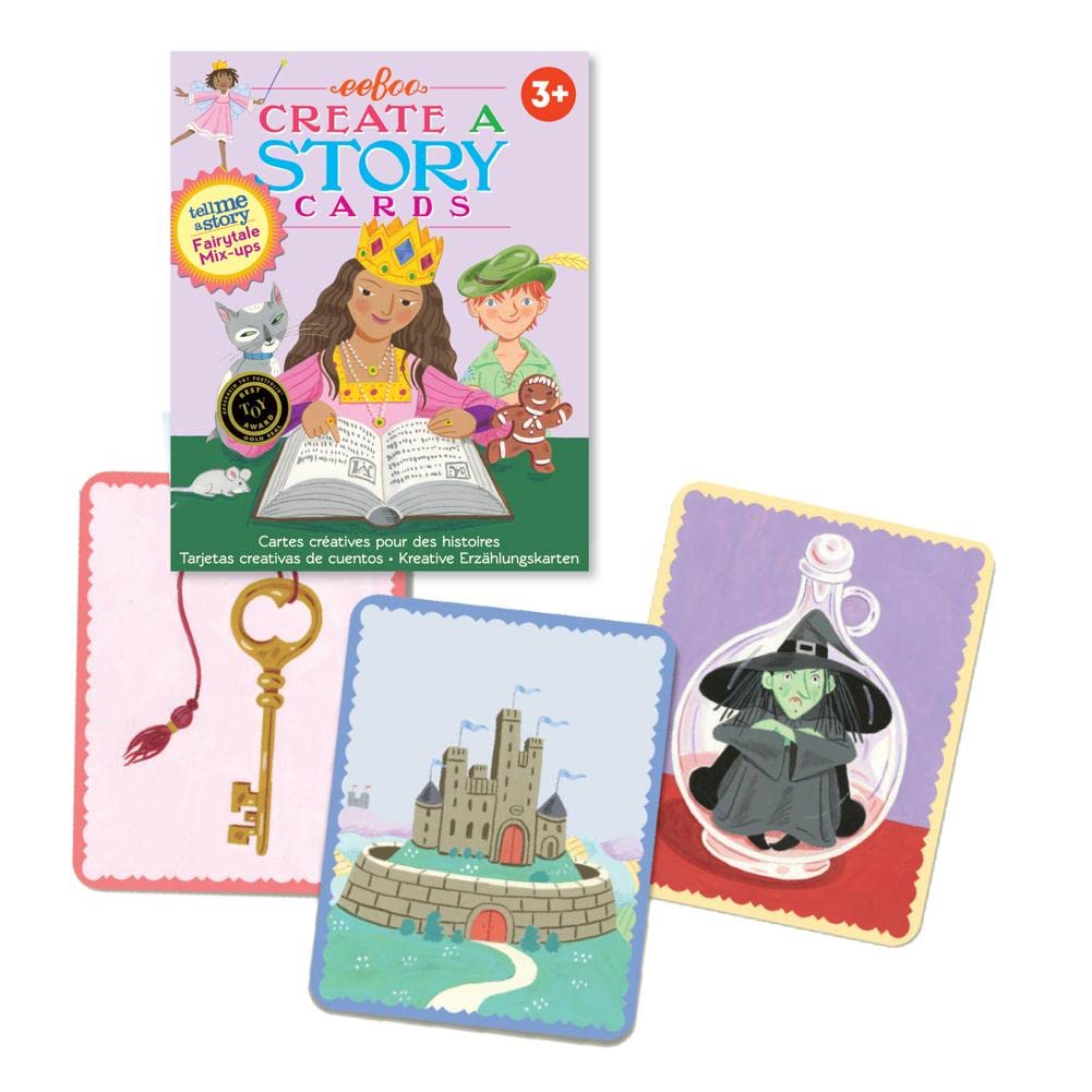 eeBoo Fairytale Mix Ups Create a Story Pre-Literacy Cards – 36 Story-Building Cards for Ages 3+