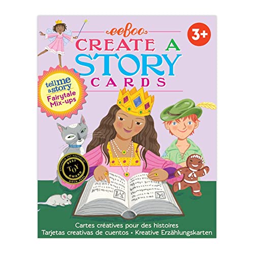 eeBoo Fairytale Mix Ups Create a Story Pre-Literacy Cards – 36 Story-Building Cards for Ages 3+