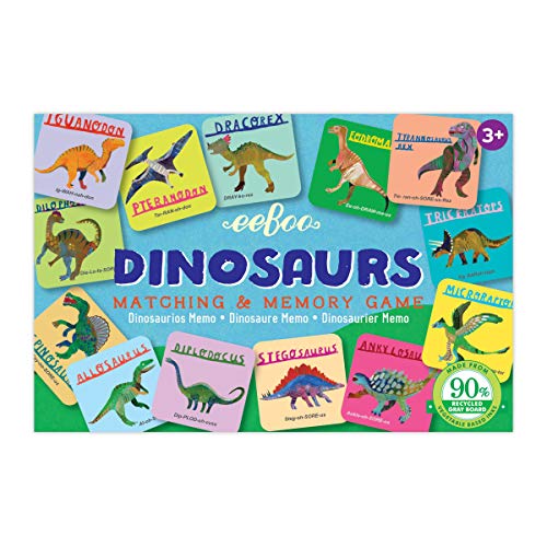 eeBoo Little Dinosaurs Memory & Matching Game – 18 Pairs, Ages 3+