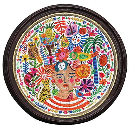 eeBoo Positivity 500-Piece Round Puzzle - 23" Diameter, Recycled Materials, by Jennifer Orkin Lewis