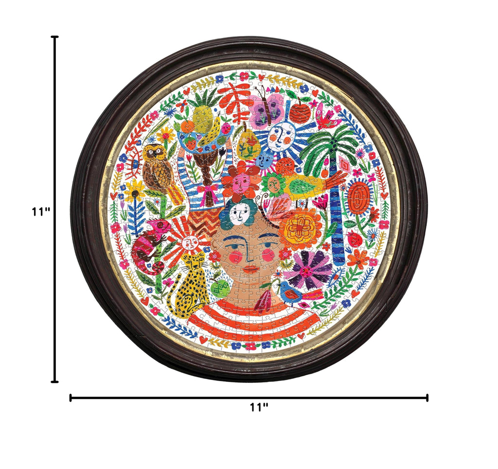eeBoo Positivity 500-Piece Round Puzzle - 23" Diameter, Recycled Materials, by Jennifer Orkin Lewis