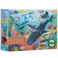 eeBoo Sharks & Friends 20-Piece Puzzle – Large Ocean-Themed Jigsaw for Ages 3+