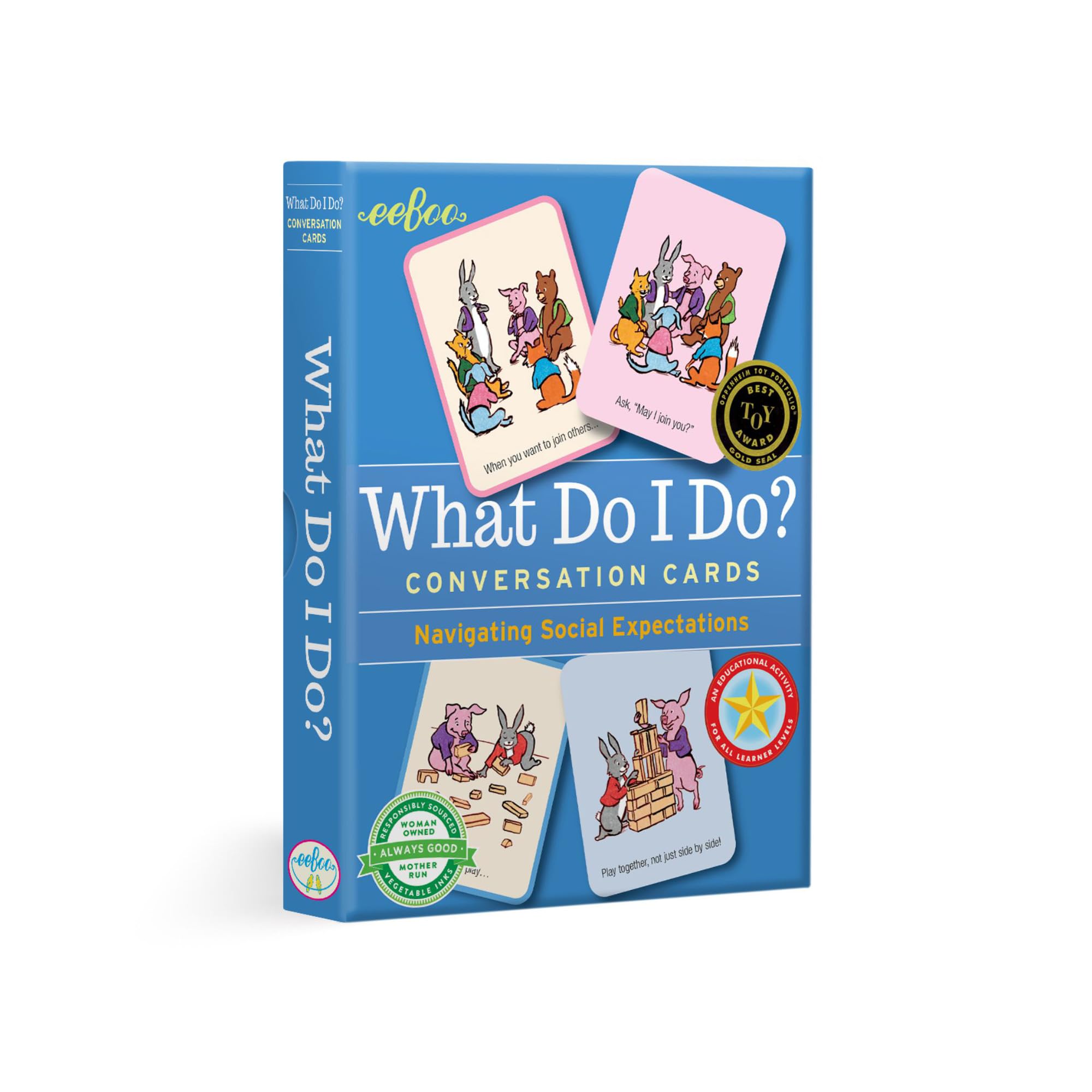 eeBoo What Do I Do? Conversation Cards – 48 Cards for Social-Emotional Learning, Ages 3+