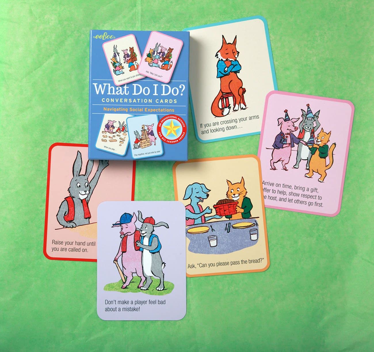 eeBoo What Do I Do? Conversation Cards – 48 Cards for Social-Emotional Learning, Ages 3+