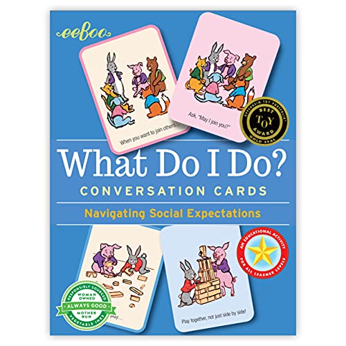 eeBoo What Do I Do? Conversation Cards – 48 Cards for Social-Emotional Learning, Ages 3+