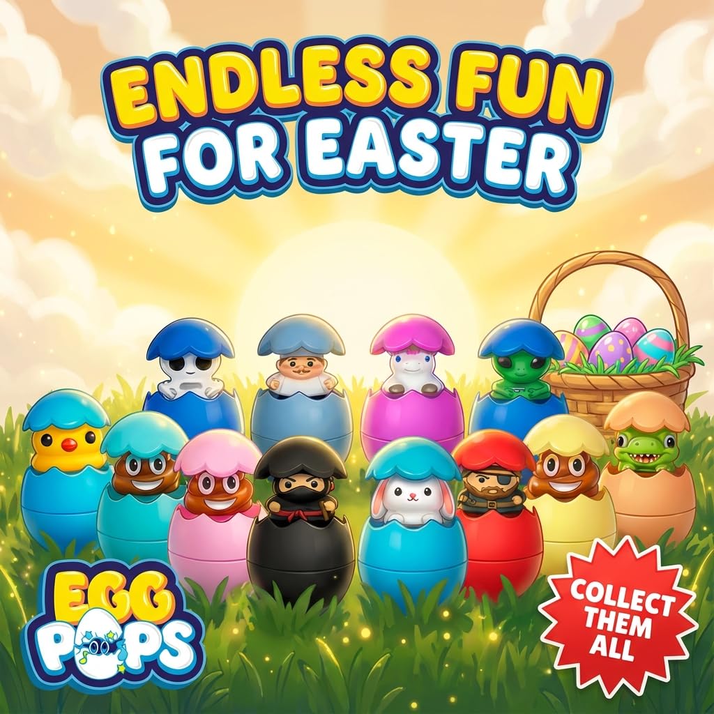Egg Pops Talking Easter Egg Toy – Pop-Up Surprise with Sounds, Pink