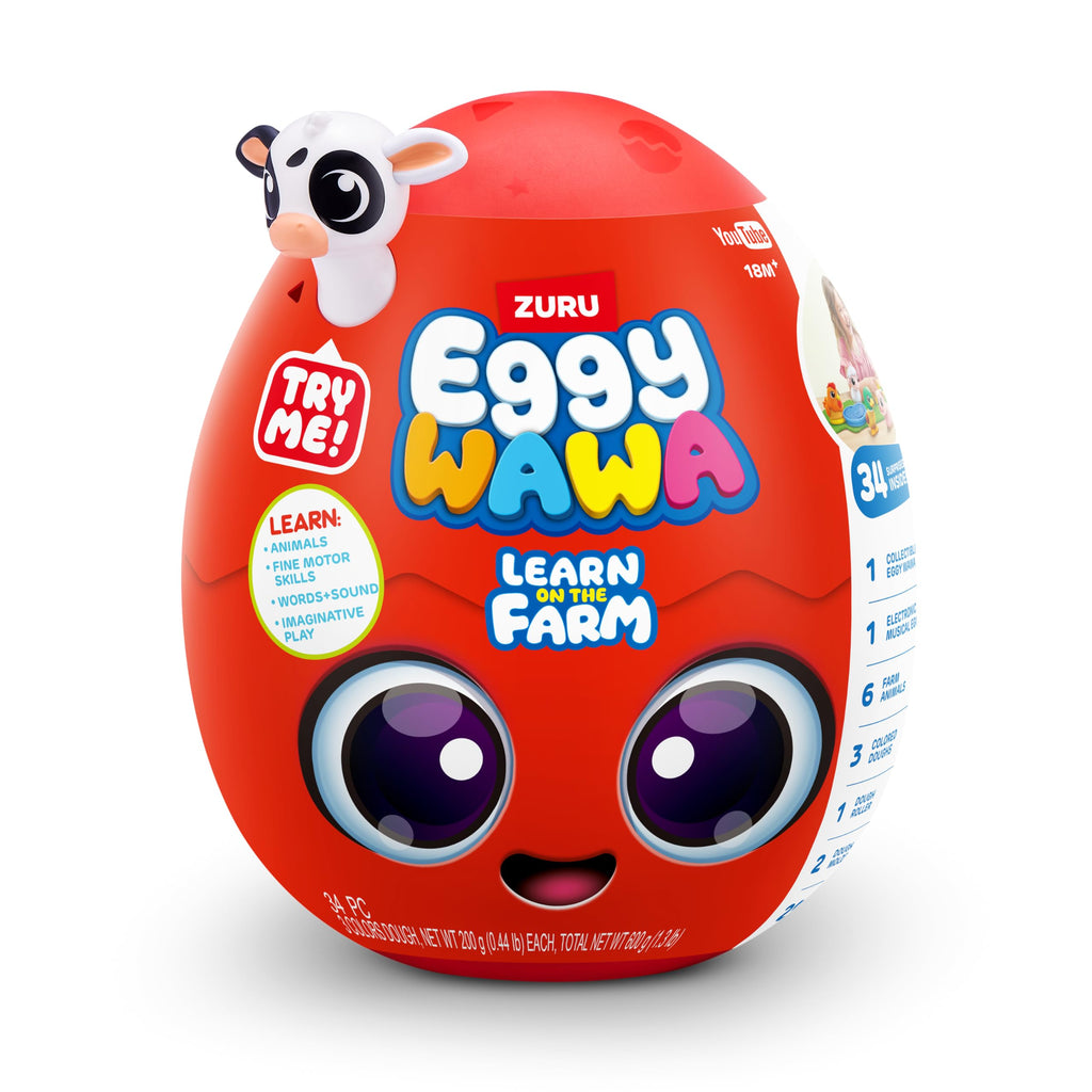 Eggy Wawa Learn on The Farm: 34-Surprise Musical Learning Toy for Toddlers by ZURU