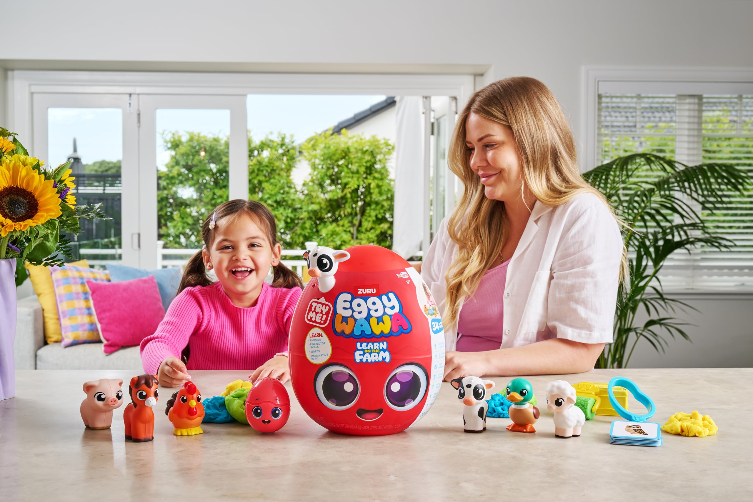 Eggy Wawa Learn on The Farm: 34-Surprise Musical Learning Toy for Toddlers by ZURU